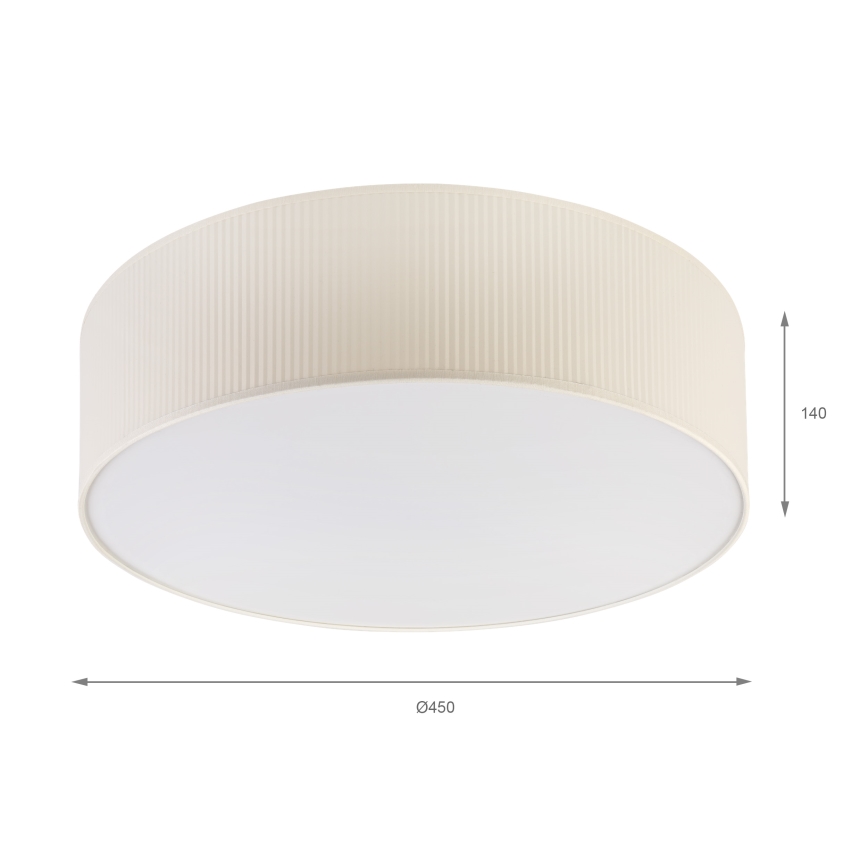 Stropné svietidlo SIRJA PLISADO 4xE27/15W/230V pr. 45 cm krémové