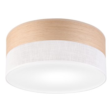 Stropné svietidlo SIRJA WOOD 1xE27/15W/230V pr. 35 cm biela/dub