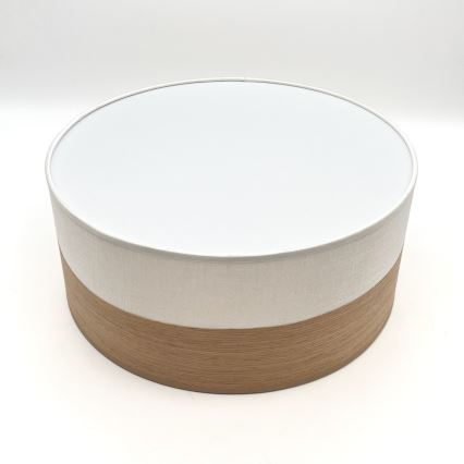Stropné svietidlo SIRJA WOOD 1xE27/15W/230V pr. 35 cm biela/dub