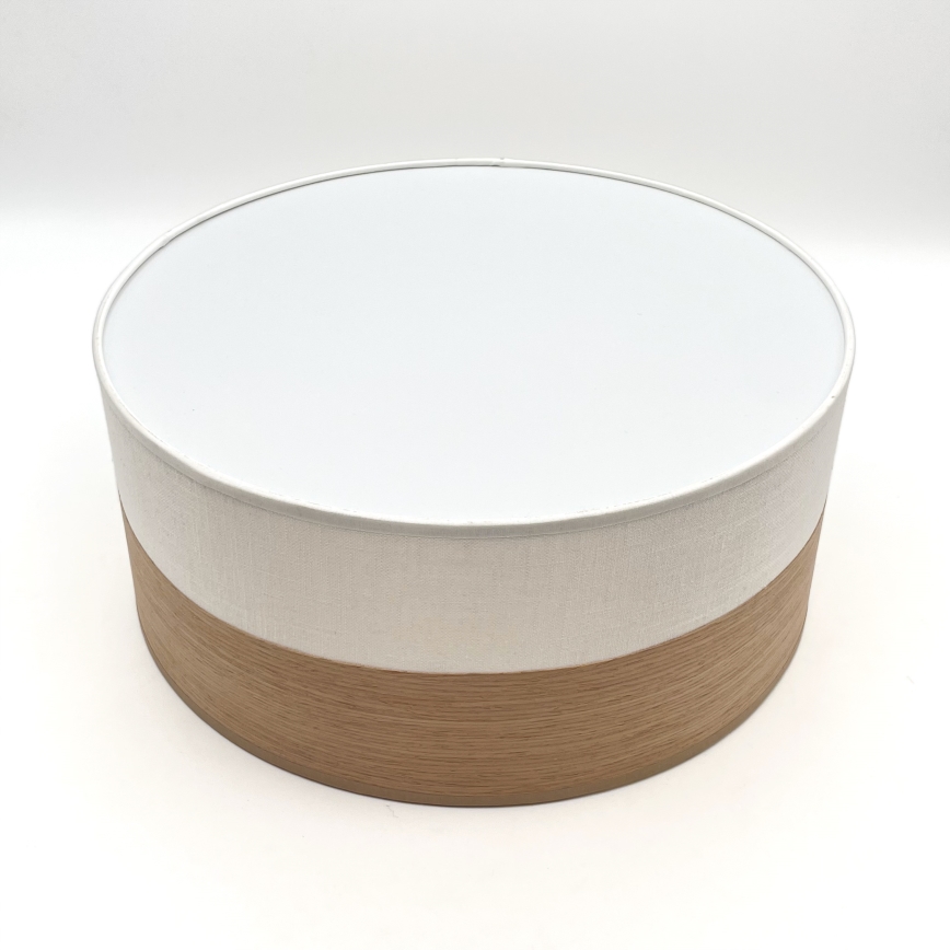 Stropné svietidlo SIRJA WOOD 1xE27/15W/230V pr. 35 cm biela/dub