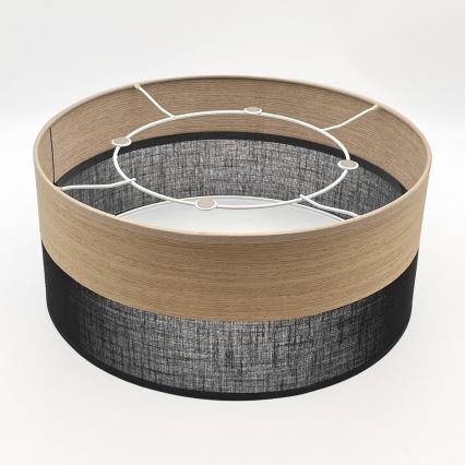 Stropné svietidlo SIRJA WOOD 1xE27/15W/230V pr. 35 cm čierna/dub