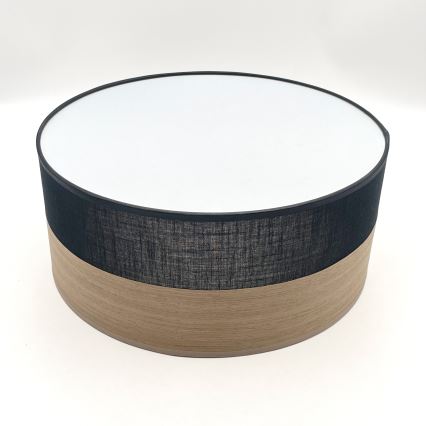 Stropné svietidlo SIRJA WOOD 1xE27/15W/230V pr. 35 cm čierna/dub