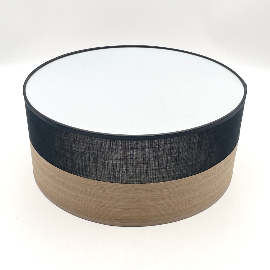 Stropné svietidlo SIRJA WOOD 1xE27/15W/230V pr. 35 cm čierna/dub