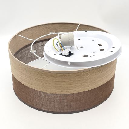 Stropné svietidlo SIRJA WOOD 1xE27/15W/230V pr. 35 cm hnedá/dub