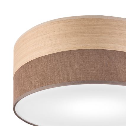 Stropné svietidlo SIRJA WOOD 1xE27/15W/230V pr. 35 cm hnedá/dub