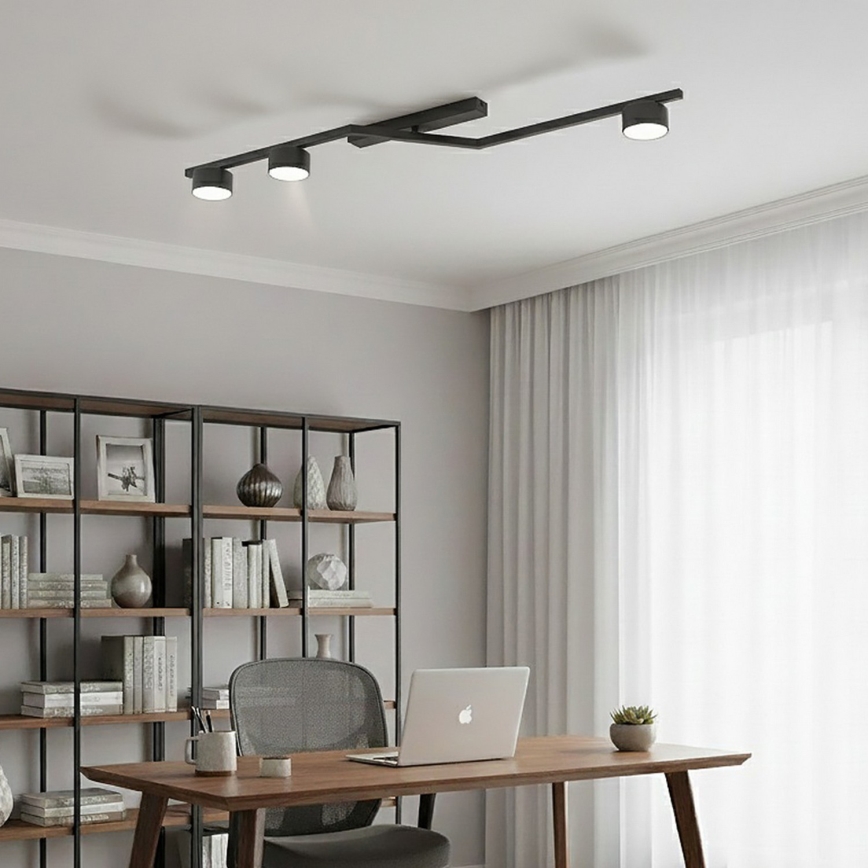 Stropné svietidlo SKAN 3xGX53/12W/230V čierne