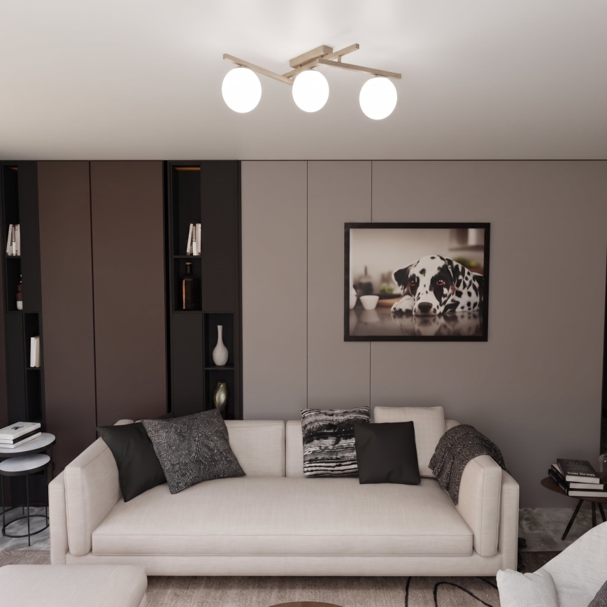 Stropné svietidlo SMART 3xE14/10W/230V béžové/biele