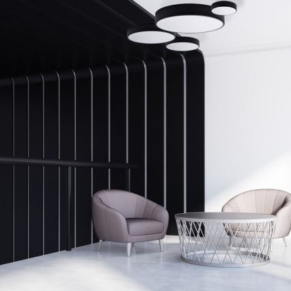 Stropné svietidlo CLEO so snímačom pohybu a súmraku, 1xE27/40W/230V, priemer 20 cm, čierne