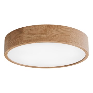 Stropné svietidlo so senzorom CLEO 4xE27/24W/230V, priemer 47,5 cm, dub