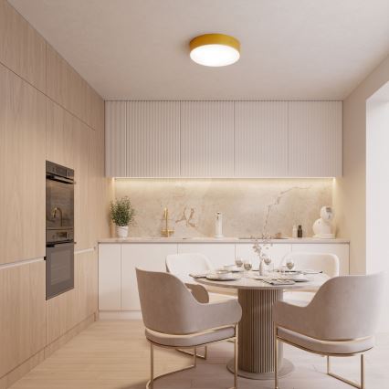 Stropné svietidlo s pohybovým a súmrakovým senzorom CLEO 4xE27/24W/230V priemer 50 cm zlaté