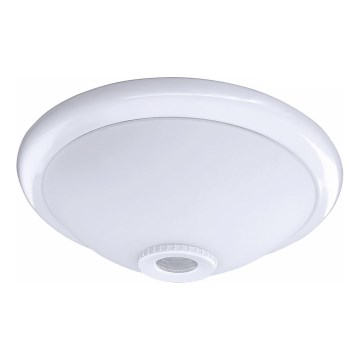 Stropné svietidlo so senzorom pohybu a súmraku MANA 2xE27/40W/230V pr. 30 cm biela
