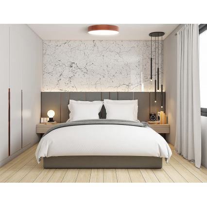 Stropné svietidlo s pohybovým a súmrakovým snímačom CLEO 4xE27/24W/230V Ø 50 cm medené