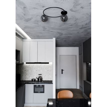 Stropné svietidlo SOPRA 2xE14/10W/230V čierna