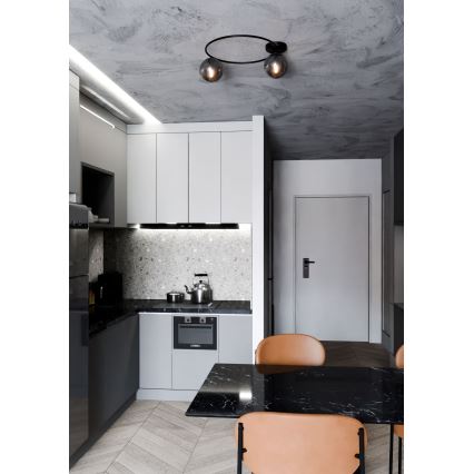 Stropné svietidlo SOPRA 2xE14/10W/230V čierna