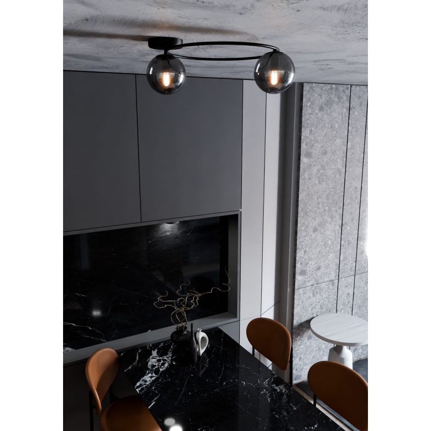 Stropné svietidlo SOPRA 2xE14/10W/230V čierna