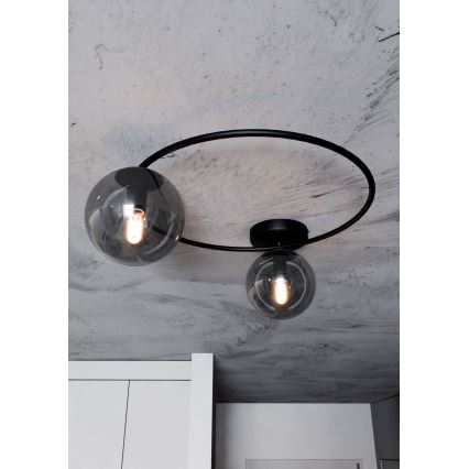 Stropné svietidlo SOPRA 2xE14/10W/230V čierna