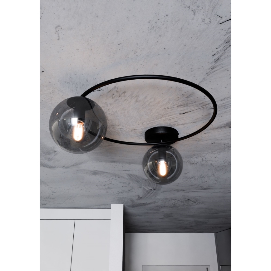 Stropné svietidlo SOPRA 2xE14/10W/230V čierna