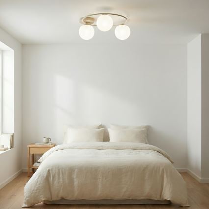 Stropné svietidlo SOPRA 3xE14/10W/230V béžová/biela