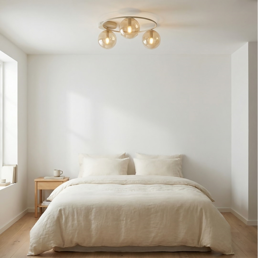 Stropné svietidlo SOPRA 3xE14/10W/230V béžová/dymová béžová