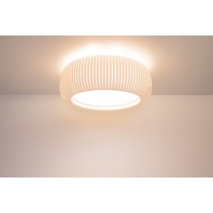 Stropné svietidlo STRIPES 2xE27/40W/230V pr. 55 cm biela/krémová