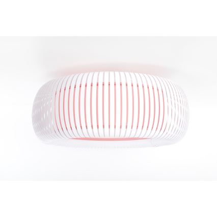 Stropné svietidlo STRIPES 2xE27/40W/230V priemer 55 cm biela/ružová