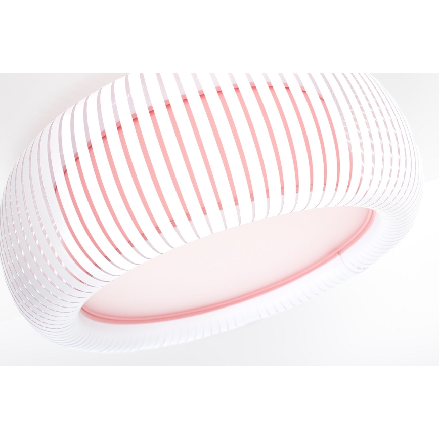 Stropné svietidlo STRIPES 2xE27/40W/230V priemer 55 cm biela/ružová