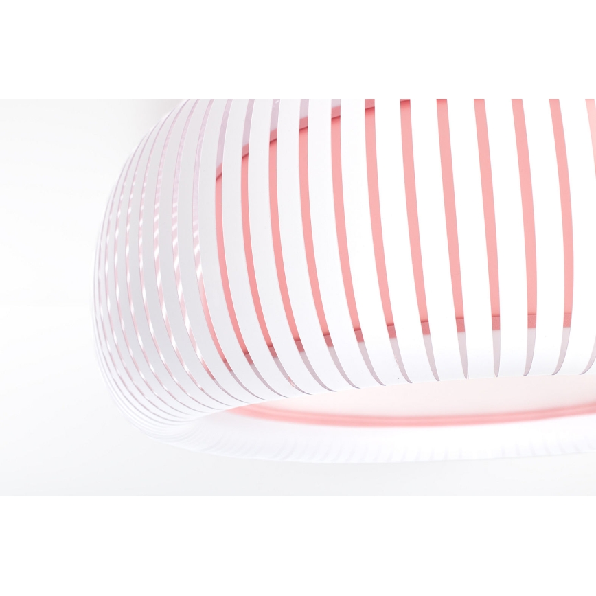 Stropné svietidlo STRIPES 2xE27/40W/230V priemer 55 cm biela/ružová