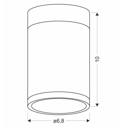 Stropné svietidlo TUBA GU10/15W/230V