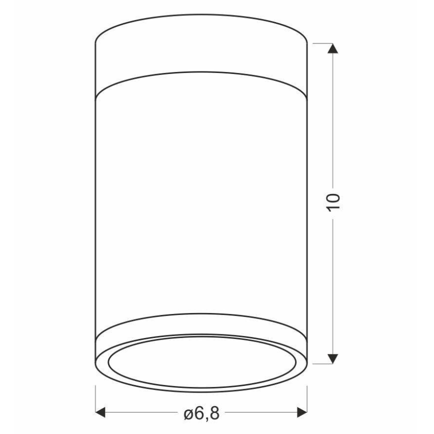 Stropné svietidlo TUBA GU10/15W/230V