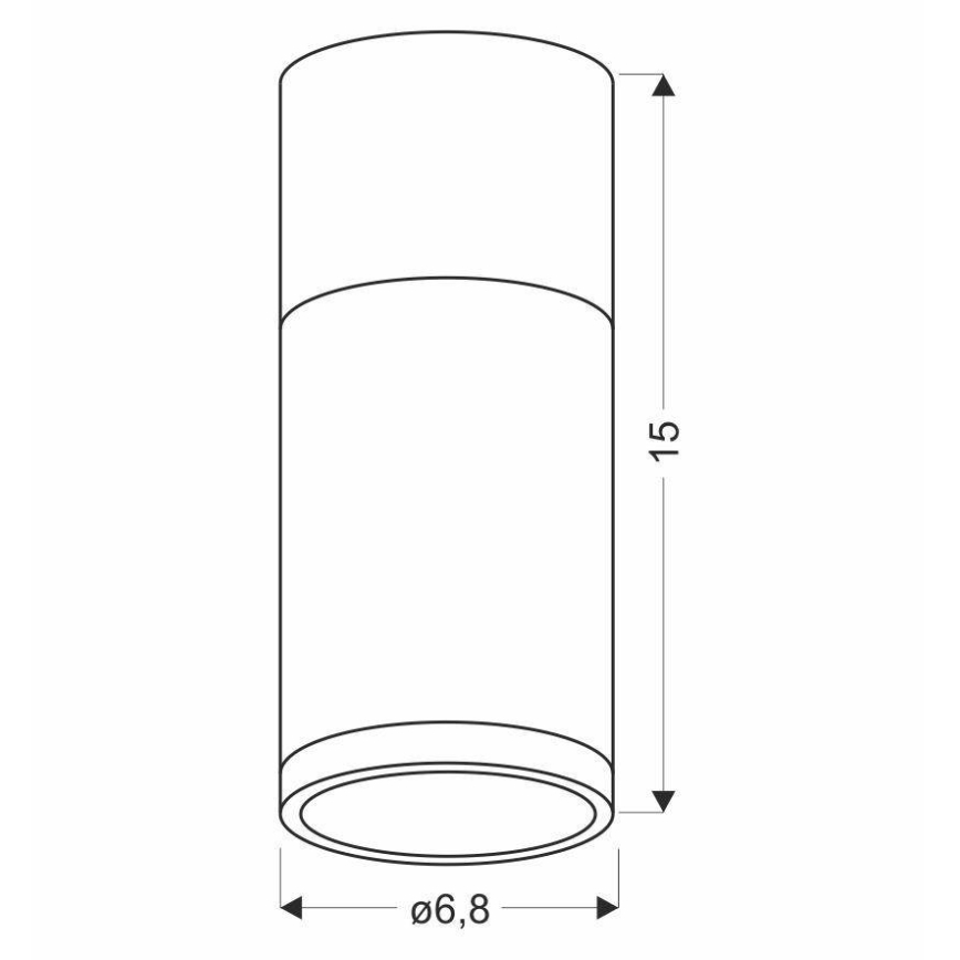 Stropné svietidlo TUBA GU10/15W/230V