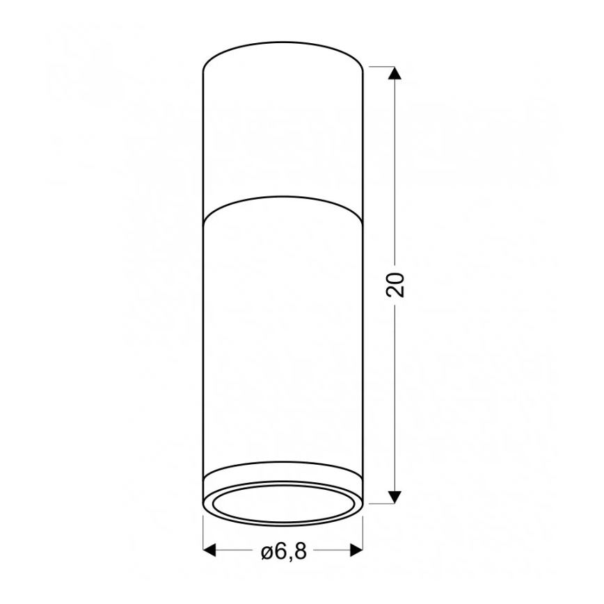 Stropné svietidlo TUBA GU10/15W/230V