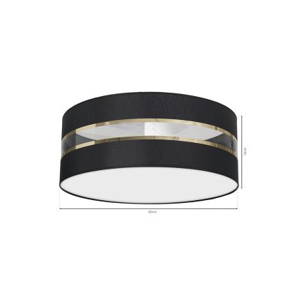Stropné svietidlo ULTIMO 3xE27/60W/230V čierna