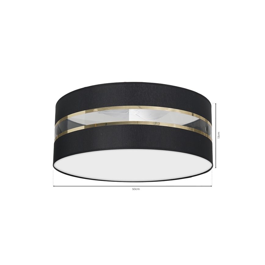 Stropné svietidlo ULTIMO 3xE27/60W/230V čierna