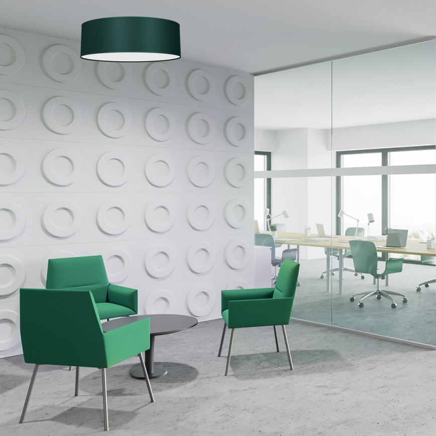Stropné svietidlo VERDE 3xE27/60W/230V pr. 50 cm zelená