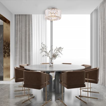 Stropné svietidlo VETRO 1xE27/15W/230V pr. 24,5 cm matný chróm