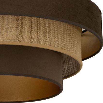 Stropné svietidlo WENTA 1xE27/60W/230V pr. 50 cm hnedé/juta