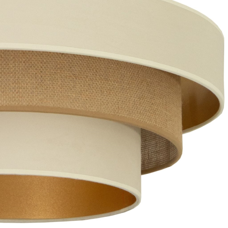 Stropné svietidlo WENTA 1xE27/60W/230V priemer 50 cm béžové/juta
