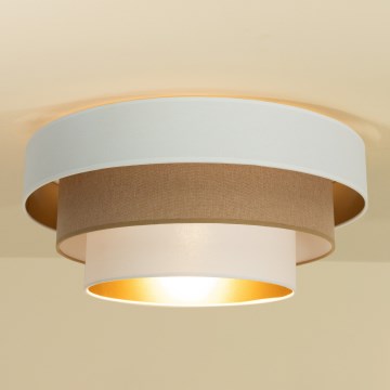 Stropné svietidlo WENTA 1xE27/60W/230V priemer 50 cm biela/hnedá