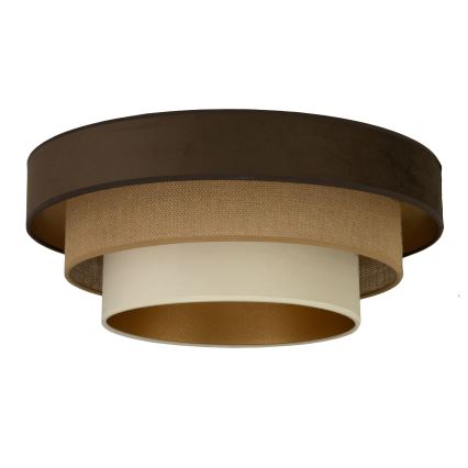 Stropné svietidlo WENTA 1xE27/60W/230V priemer 50 cm hnedá/juta/béžová