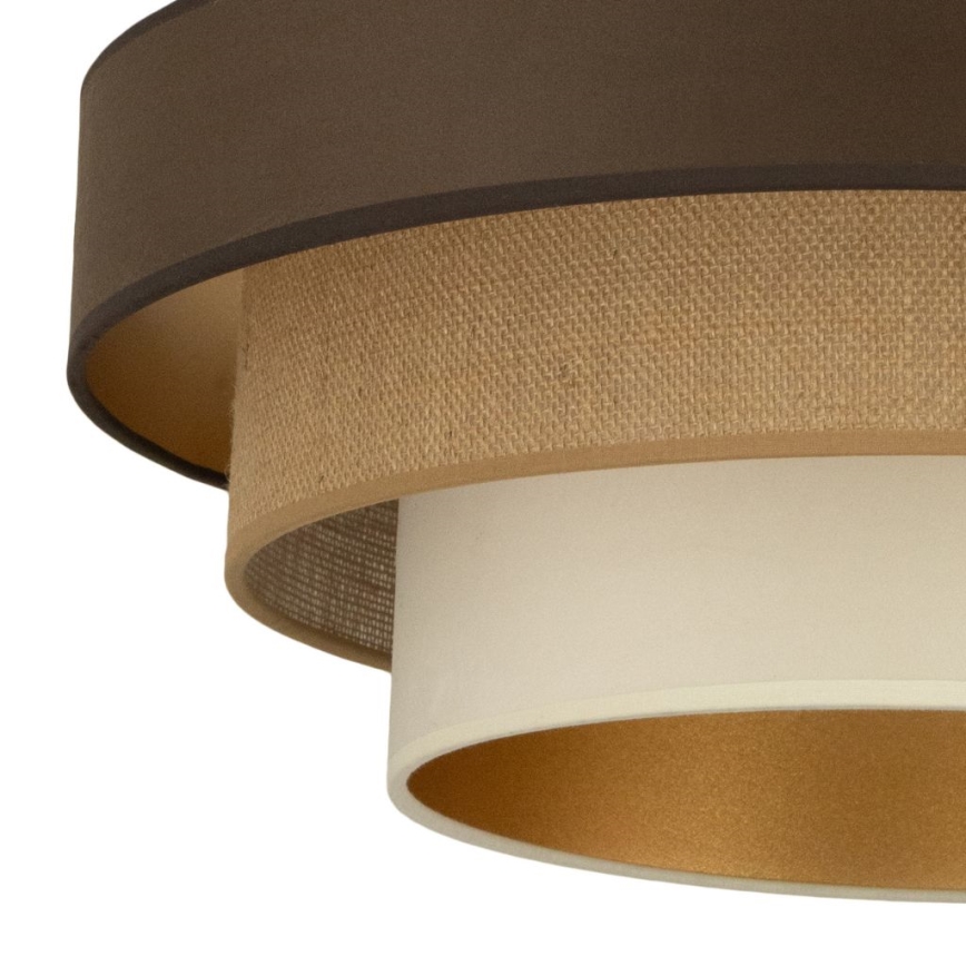 Stropné svietidlo WENTA 1xE27/60W/230V priemer 50 cm hnedá/juta/béžová