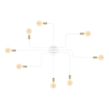 Stropný luster TRUVA 8xE27/40W/230V biela/zlatá