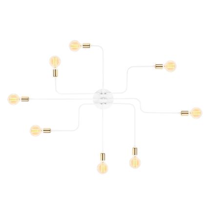 Stropný luster TRUVA 8xE27/40W/230V biela/zlatá