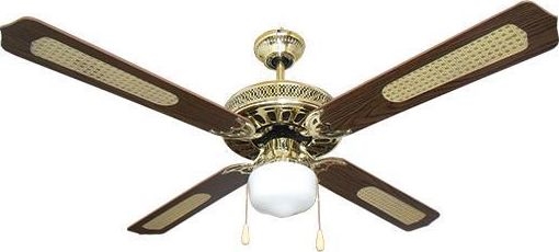 Stropný ventilátor 1xE27/70W/230V pr. 132 cm hnedá/zlatá