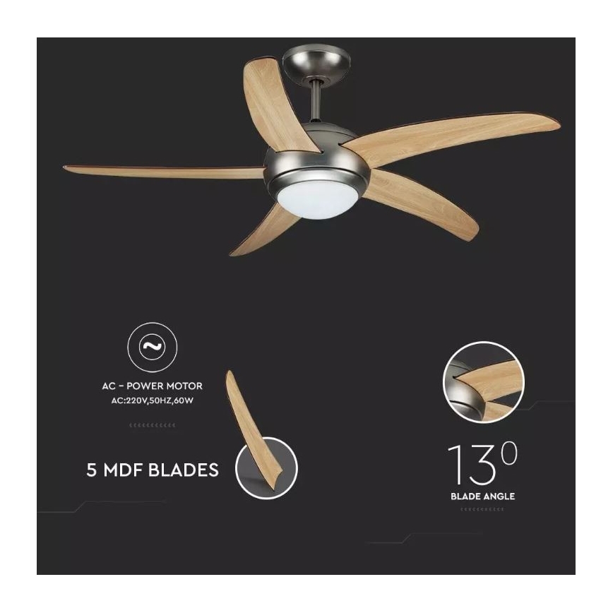 Stropný ventilátor 2xE27/20W/230V pr. 132 cm + diaľkové ovládanie