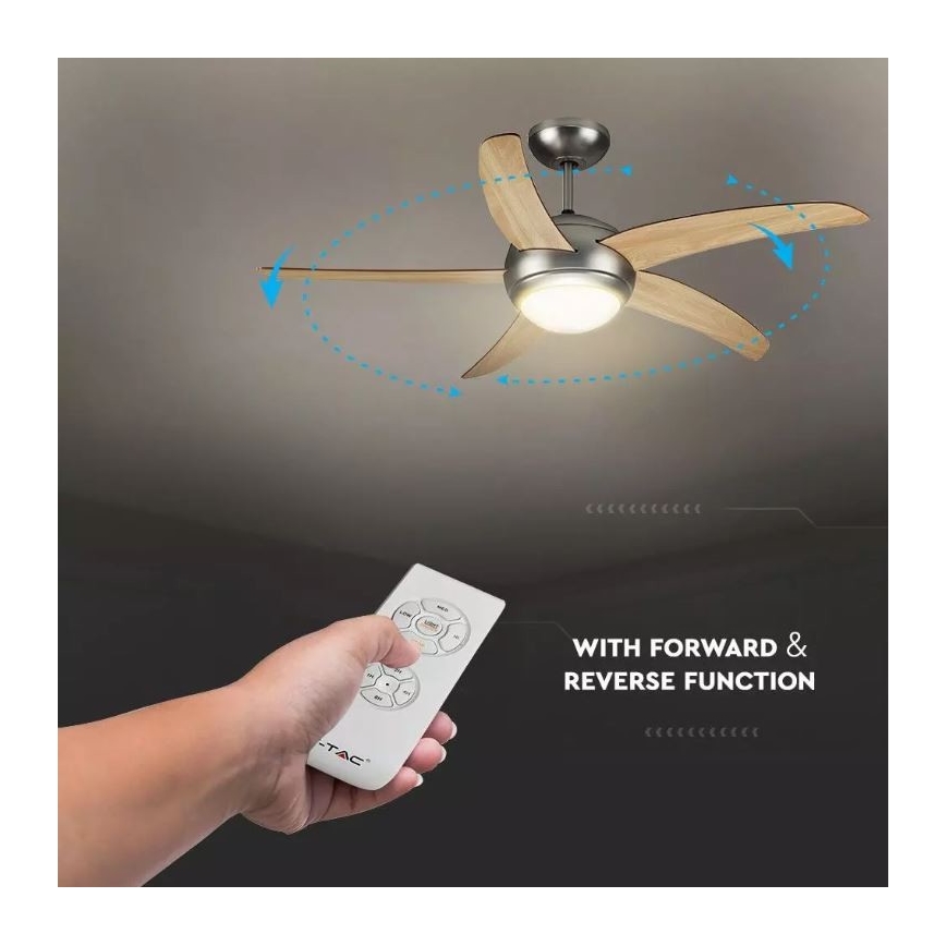 Stropný ventilátor 2xE27/20W/230V pr. 132 cm + diaľkové ovládanie