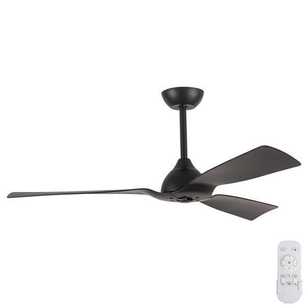 Stropný ventilátor pr. 132 cm IP44 čierna + diaľkové ovládanie