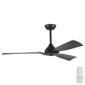 Stropný ventilátor pr. 132 cm IP44 čierny + diaľkové ovládanie