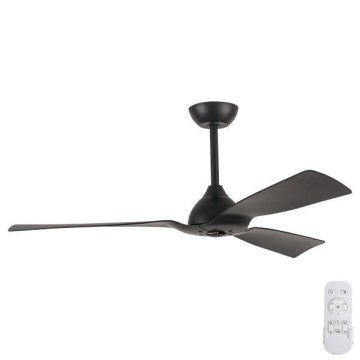 Stropný ventilátor pr. 132 cm IP44 čierny + diaľkové ovládanie