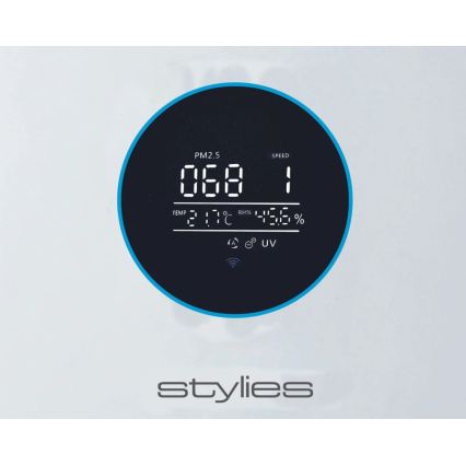Stylies - Čistička vzduchu so zvlhčovačom a UV-C lampou ALPHA 68W/230V Wi-Fi biela