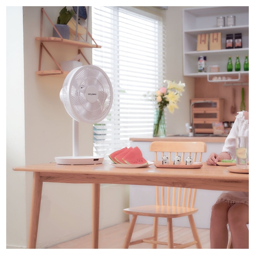 Stylies - Stojanový ventilátor 2v1 ANTILA 25W/230V 88 cm biela + diaľkové ovládanie